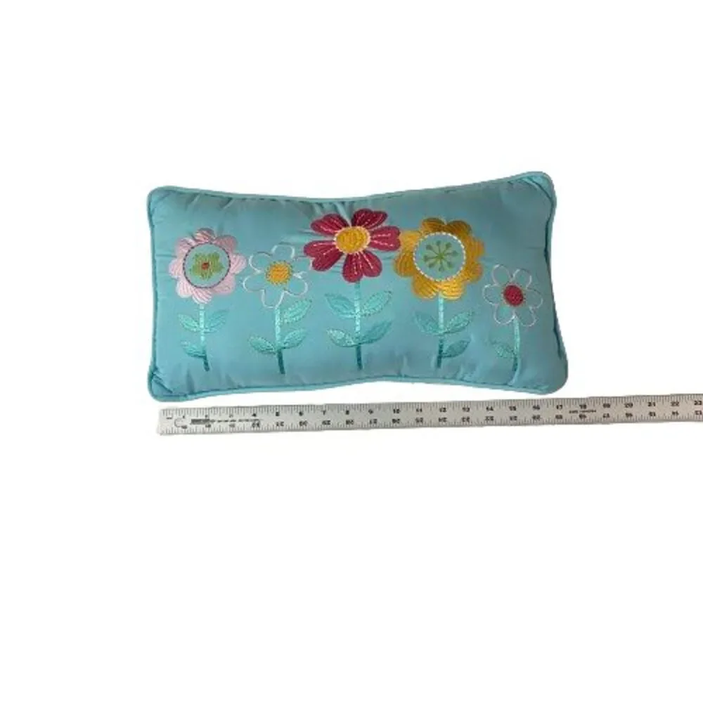 Decorative Pillow Embroidered Floral Accent Throw Pillow Home Decor